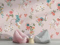 Pastel Floral Wallpaper : Soft Pink Ditsy Flowers Pattern