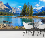 Mountain Lake Wallpaper : Pine Island Alpine Mural - View 3