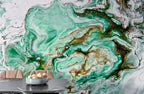 Emerald Marble Wallpaper : Gold Glitter Agate Mural - View 3