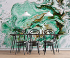 Emerald Marble Wallpaper : Gold Glitter Agate Mural - View 5