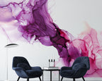 Purple Marble Wallpaper : Magenta Alcohol Ink Mural