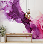 Purple Marble Wallpaper : Magenta Alcohol Ink Mural - View 4