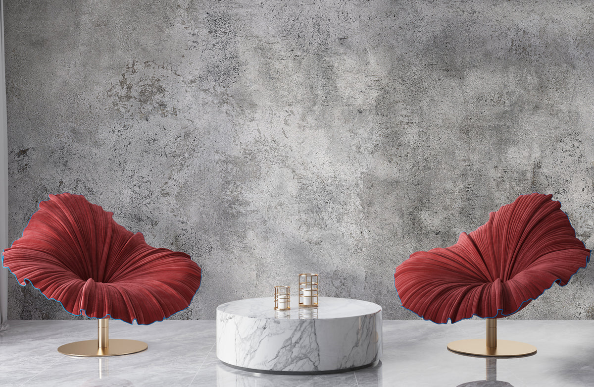 Concrete Texture Wallpaper : Light Grey Cement Mural - View 3