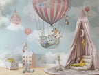 Balloon Animals Wallpaper : Koala and Fox Castle Sky Kids Mural - View 2