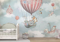 Balloon Animals Wallpaper : Koala and Fox Castle Sky Kids Mural