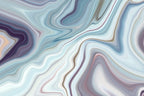 Blue Marble Wave Wallpaper : Fluid Swirl Abstract Mural - View 2