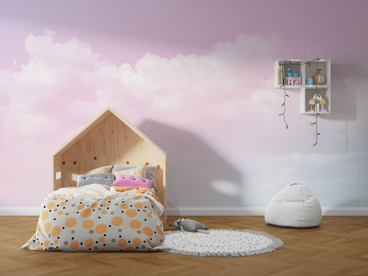 Pink Clouds Wallpaper : Pastel Sky Kids Mural - View 3