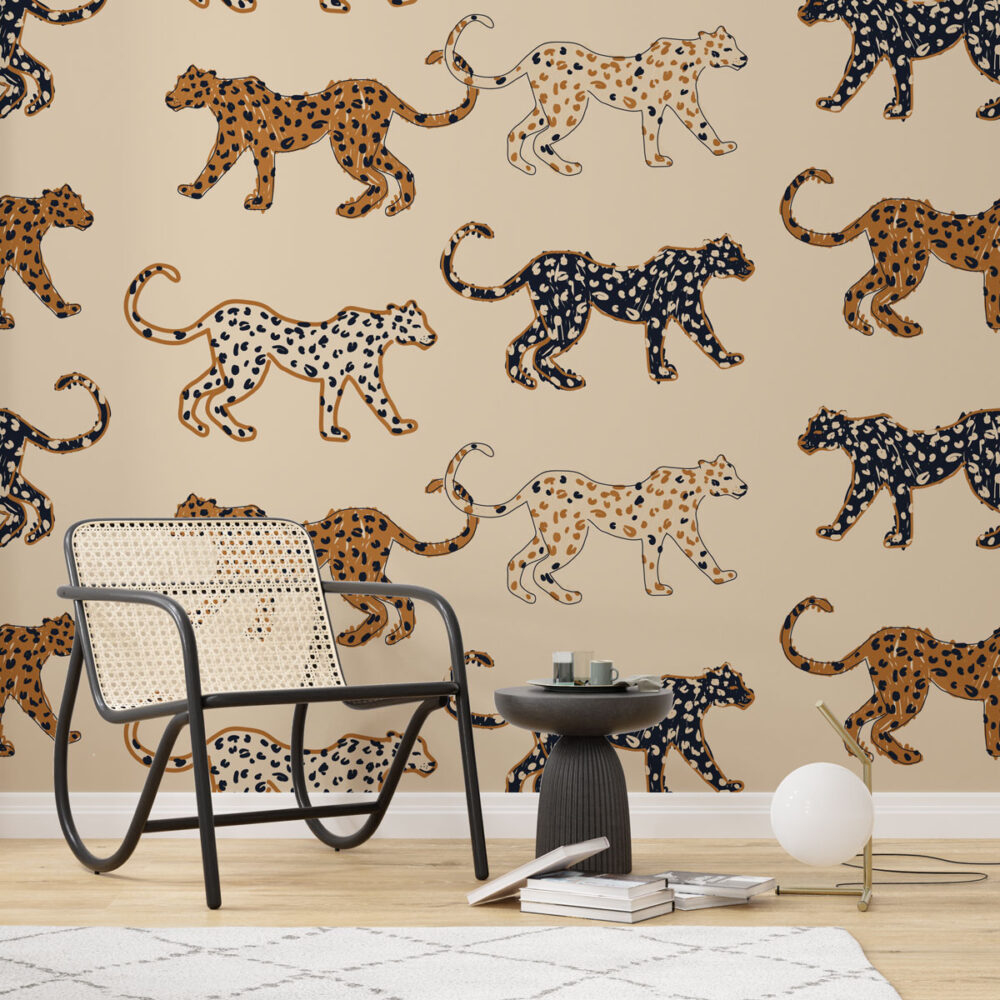 Leopard Wallpaper : Playful Spotted Cats Pattern