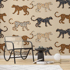 Leopard Wallpaper : Playful Spotted Cats Pattern