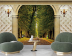 Palace Arch Wallpaper : Green Forest Path View Mural - View 3