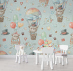 Teddy Bear Balloon Wallpaper : Cute Bears Kids Pattern - View 3