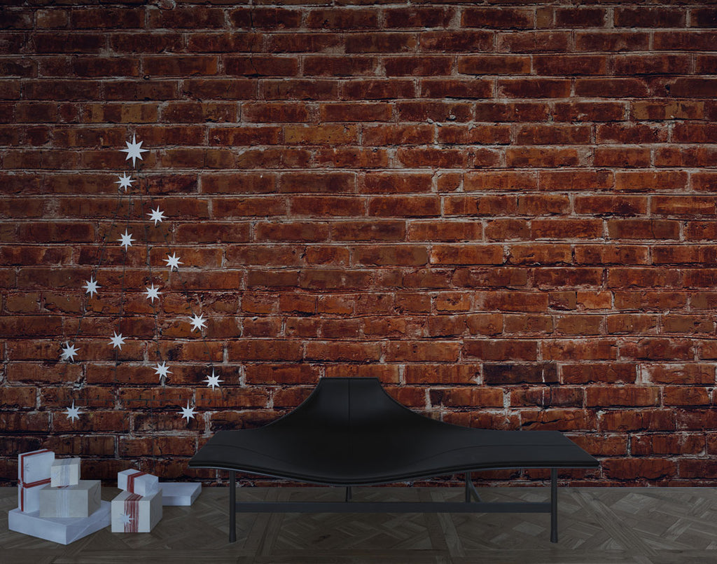 Rustic Red Brick Wallpaper : Old Brick Wall Mural - View 2