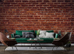 Rustic Red Brick Wallpaper : Old Brick Wall Mural - View 3