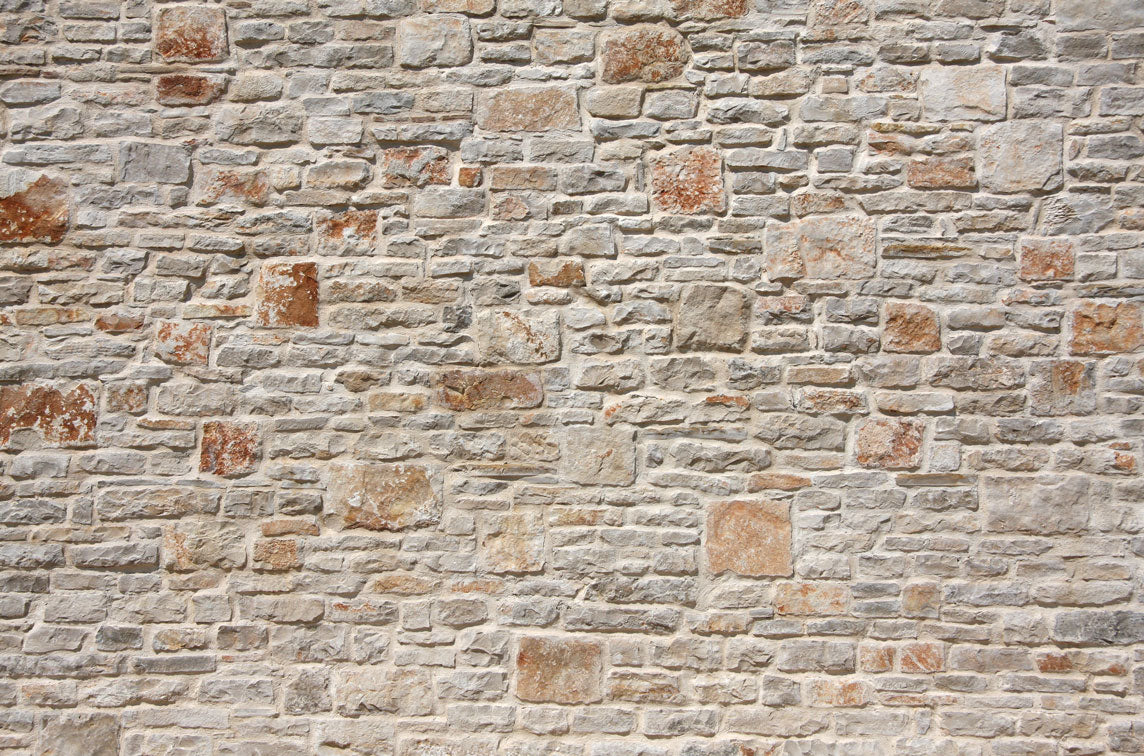 Cream Stone Wall Wallpaper : Natural Rubble Stone Mural - flat design