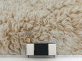 Sheepskin Texture Wallpaper : Cream Wool Fur Mural