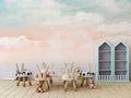 Pink Sky Wallpaper : Soft Gradient Clouds Mural