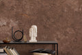 Chocolate Concrete Wallpaper : Warm Brown Plaster Texture Mural