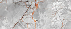 Orange Vein Marble Wallpaper : Grey Stone with Copper Mural - flat design