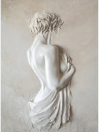 White Draped Fabric Wallpaper : Soft Silk Fold Mural - flat design