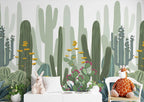 Cactus Wallpaper : Boho Desert Plant Kids Mural
