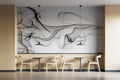 Black Smoke Wallpaper : Grey Abstract Wave Mural