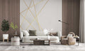 Gold Line Wallpaper : Minimal Thin Stripe Mural
