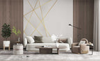 Gold Line Wallpaper : Minimal Thin Stripe Mural