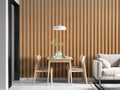Wood Slat Wallpaper : Brown Vertical Panel Mural