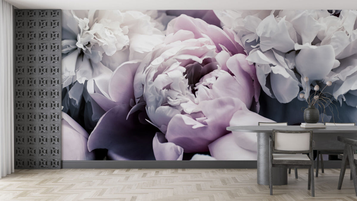 Purple Peony Wallpaper : Close-Up Lilac Flower Mural - View 3