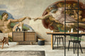 Creation of Adam Wallpaper : Renaissance Fresco Art Mural