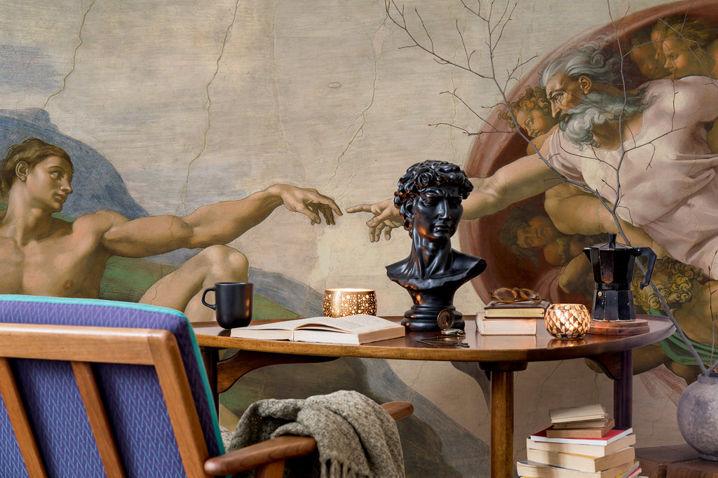 Creation of Adam Wallpaper : Renaissance Fresco Art Mural - View 4