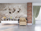 Stone Horses Wallpaper : 3D Relief Carving Mural - View 4