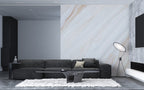 White Marble Tile Wallpaper : Soft Veined Stone Mural - View 4