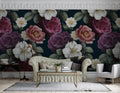 Dark Rose Wallpaper : Purple And Pink Bloom Pattern