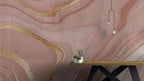 Rose Gold Marble Wallpaper : Pink Agate Swirl Mural - View 3