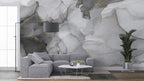 Grey Ink Marble Wallpaper : Soft Gold Dust Mural - View 3