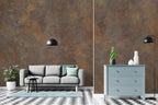 Rust Brown Texture Wallpaper : Weathered Metal Wall Mural - View 2