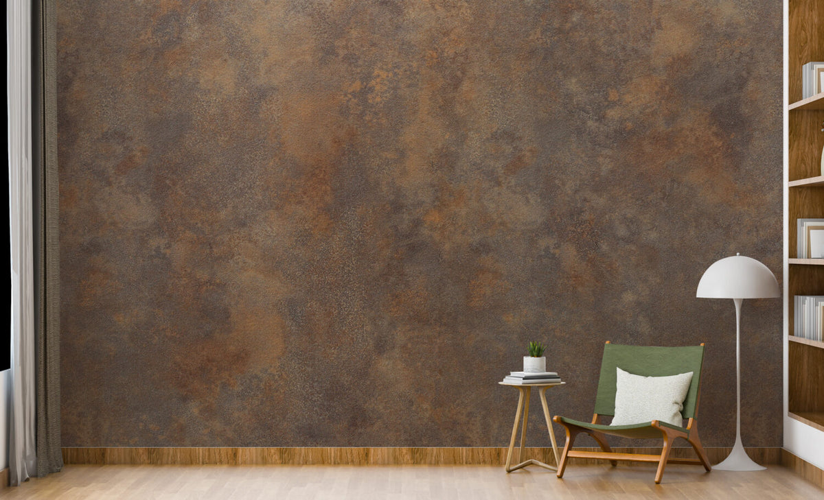 Rust Brown Texture Wallpaper : Weathered Metal Wall Mural - View 4