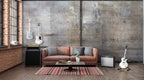 Raw Concrete Wallpaper : Grey Industrial Wall Mural - View 3