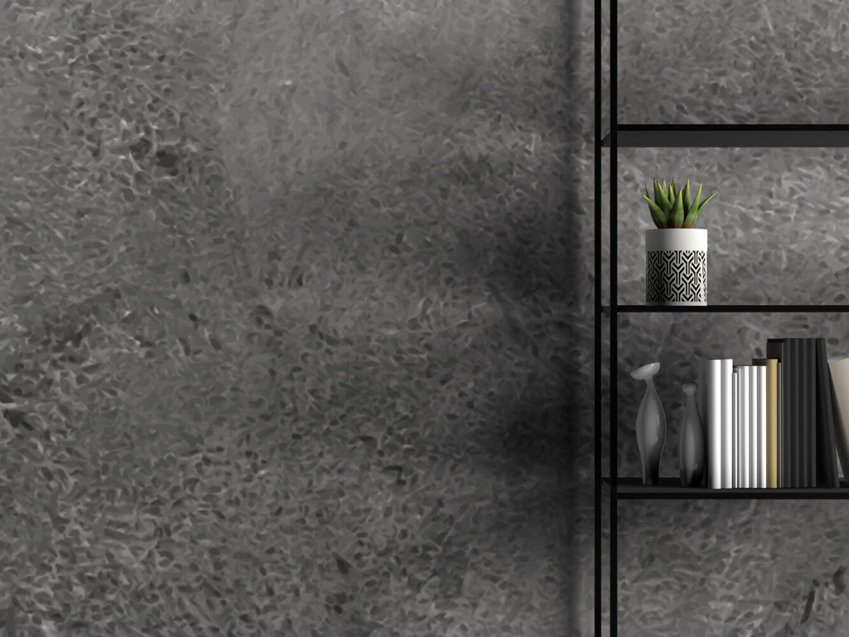 Dark Grey Concrete Wallpaper : Smooth Cement Texture Mural - View 4