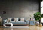 Aged Concrete Wallpaper : Grey and Blue Weathered Wall Mural - View 4
