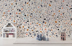 Terrazzo Wallpaper : Colorful Stone Chip Pattern Mural - View 2