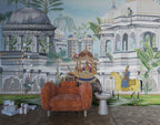 Royal Procession Wallpaper : Indian Palace and Elephant Mural - View 3
