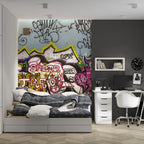 Street Graffiti Wallpaper : Colorful Spray Paint Wall Mural - View 3