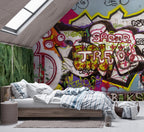 Street Graffiti Wallpaper : Colorful Spray Paint Wall Mural - View 4