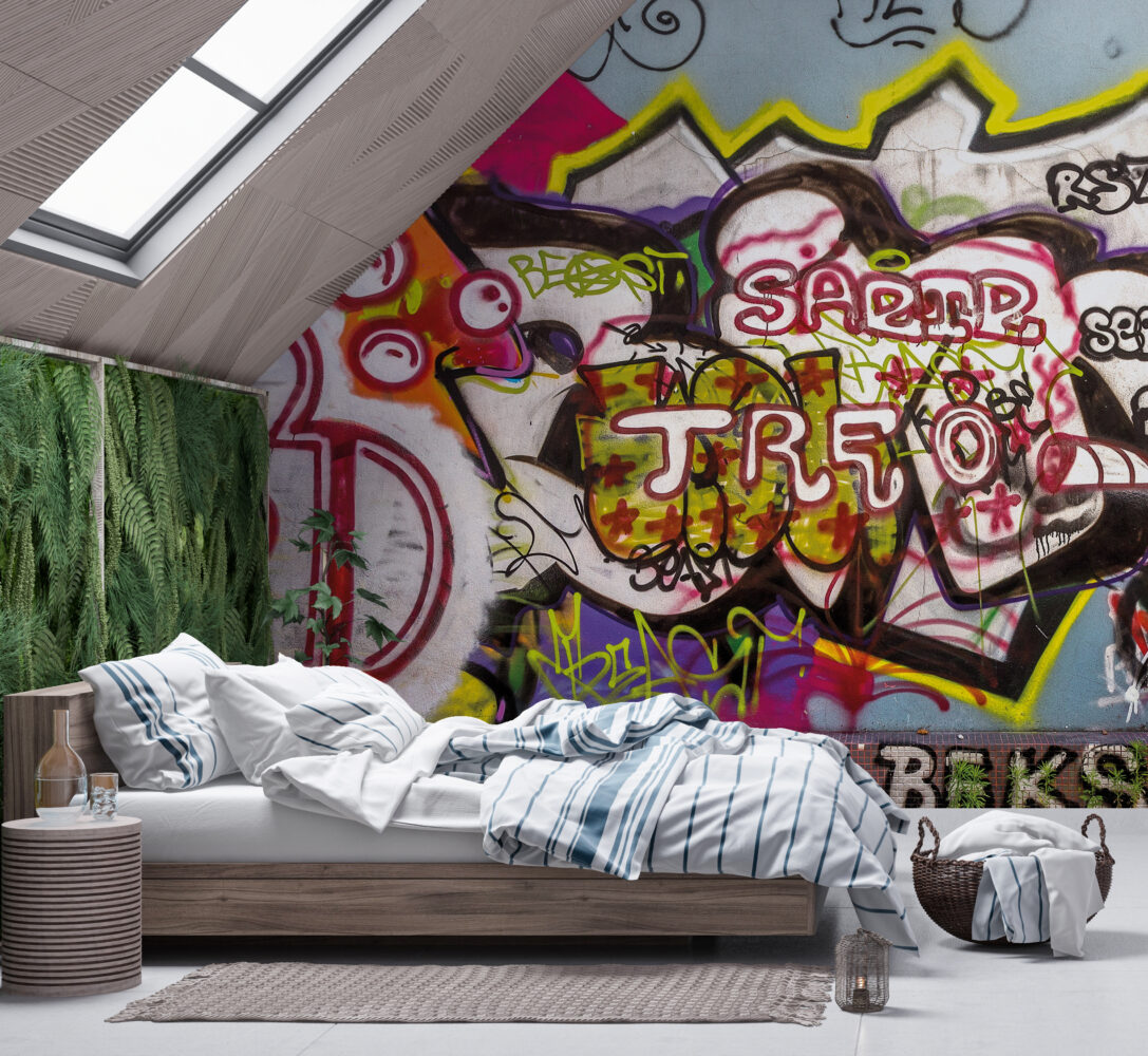 Street Graffiti Wallpaper : Colorful Spray Paint Wall Mural - View 4