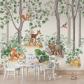Woodland Fawn Wallpaper : Cute Forest Animals Kids Mural