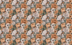 Peach Floral Wallpaper : Dark Vintage Roses Pattern - View 2