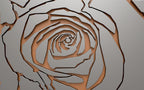 3D Rose Cut Out Wallpaper : Mink Paper Rose Mural - flat design