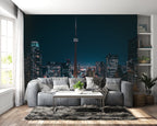 Toronto Skyline Wallpaper : Night City Lights Mural - View 5
